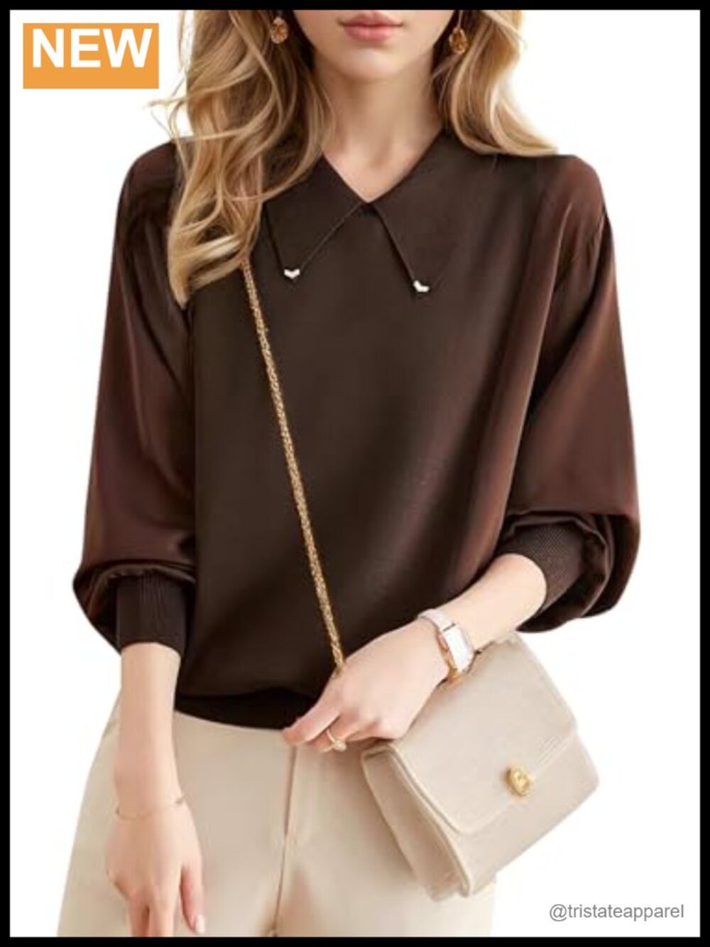 Women's Long Sleeve Polo Sweater Button Shirt Stretch Slim Fit Knit Pullover